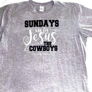 Sundays Are For Jesus And The Cowboys Tshirt Dallas Cowboys NFL Worship XL